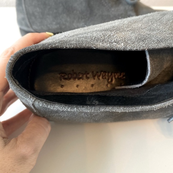 ROBERT WAYNE Gray Suede Lace Up Desert Boots SZ 11 - Picture 8 of 9